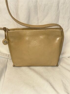 Monsac Classic Tan Leather Small Crossbody Bag Y2K